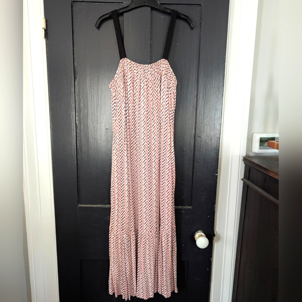 NWT LOFT Chevron Print Knit Midi Dress